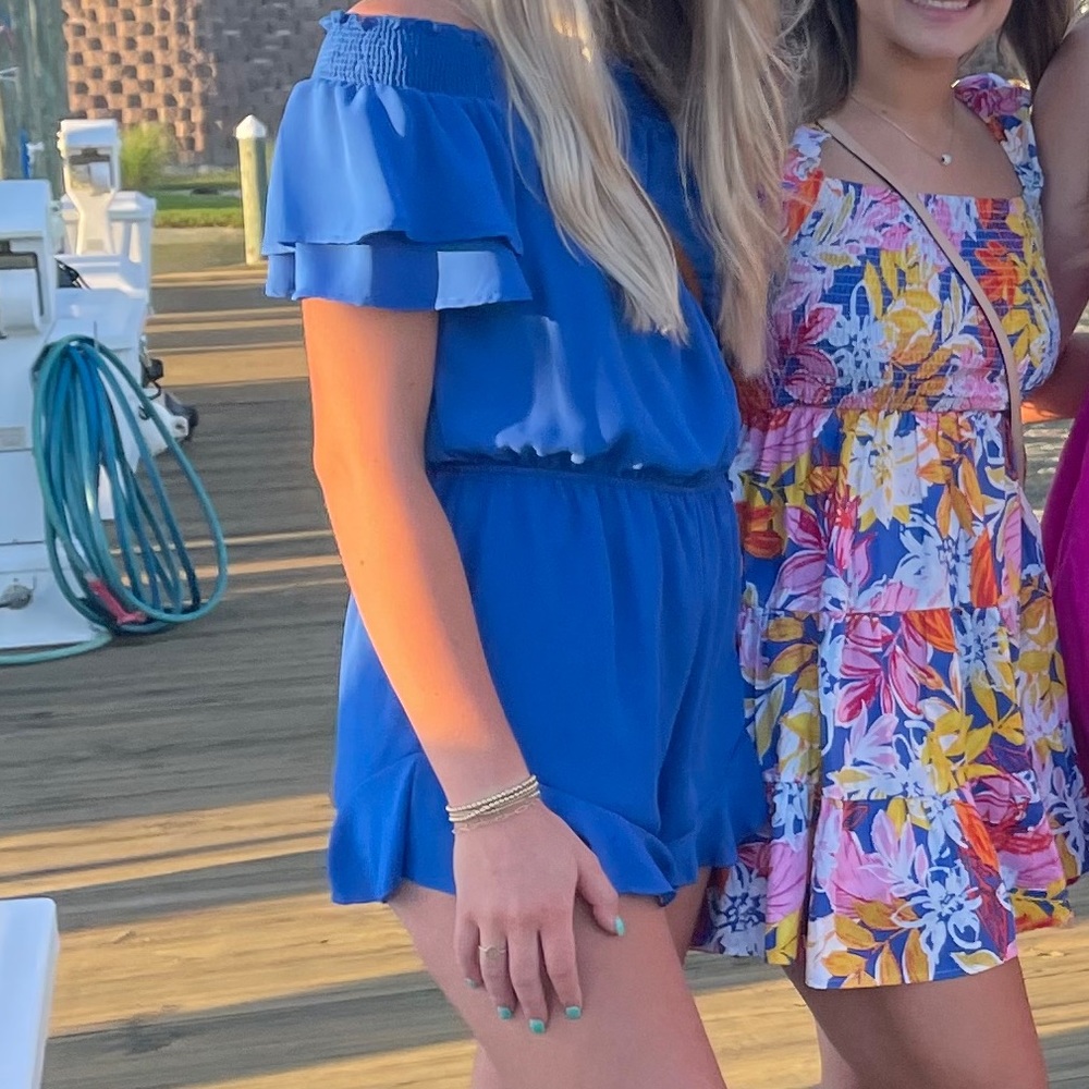 Altar’s State off the shoulder Romper, Small